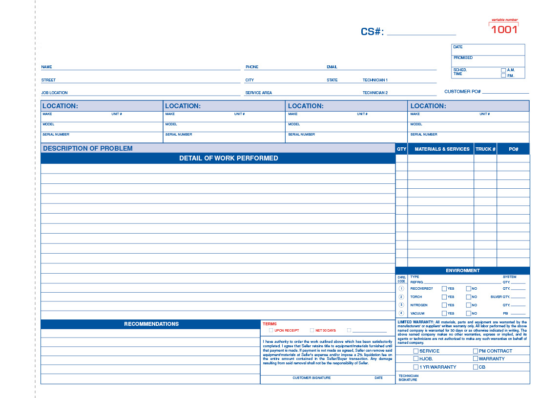 General Contractor Invoice Form Samples Wilson Printing Wilson Printing