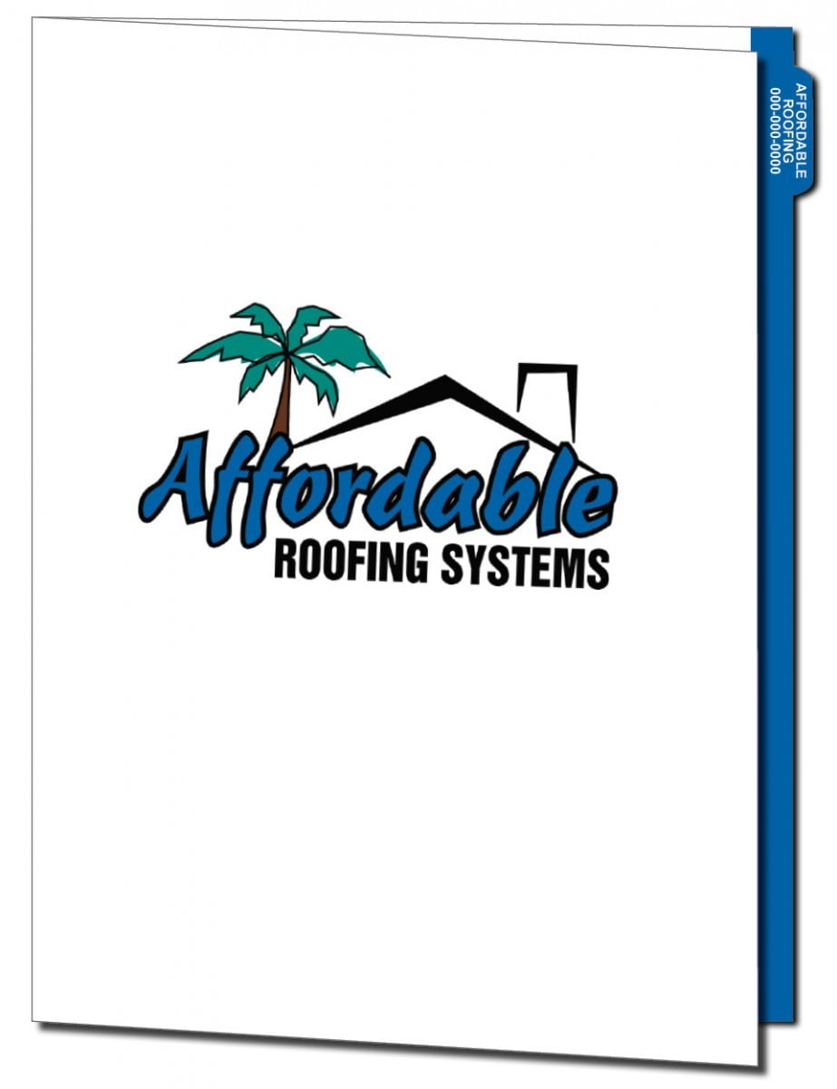 Roofing Presentation File Folder Sample Wilson Printing USA