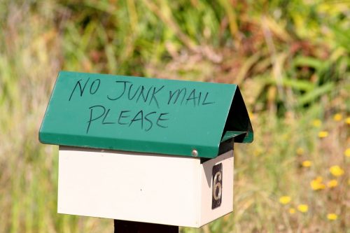 Green No Junk Mail Mailbox