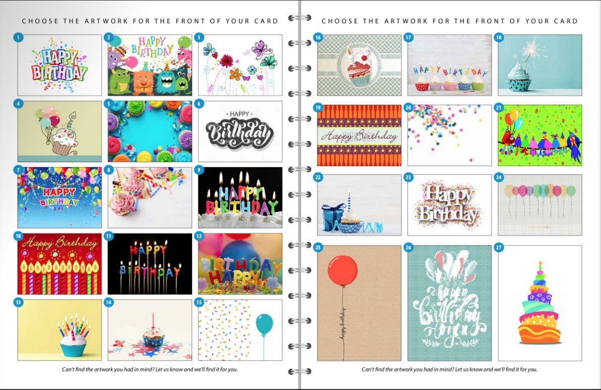 birthday card catalog