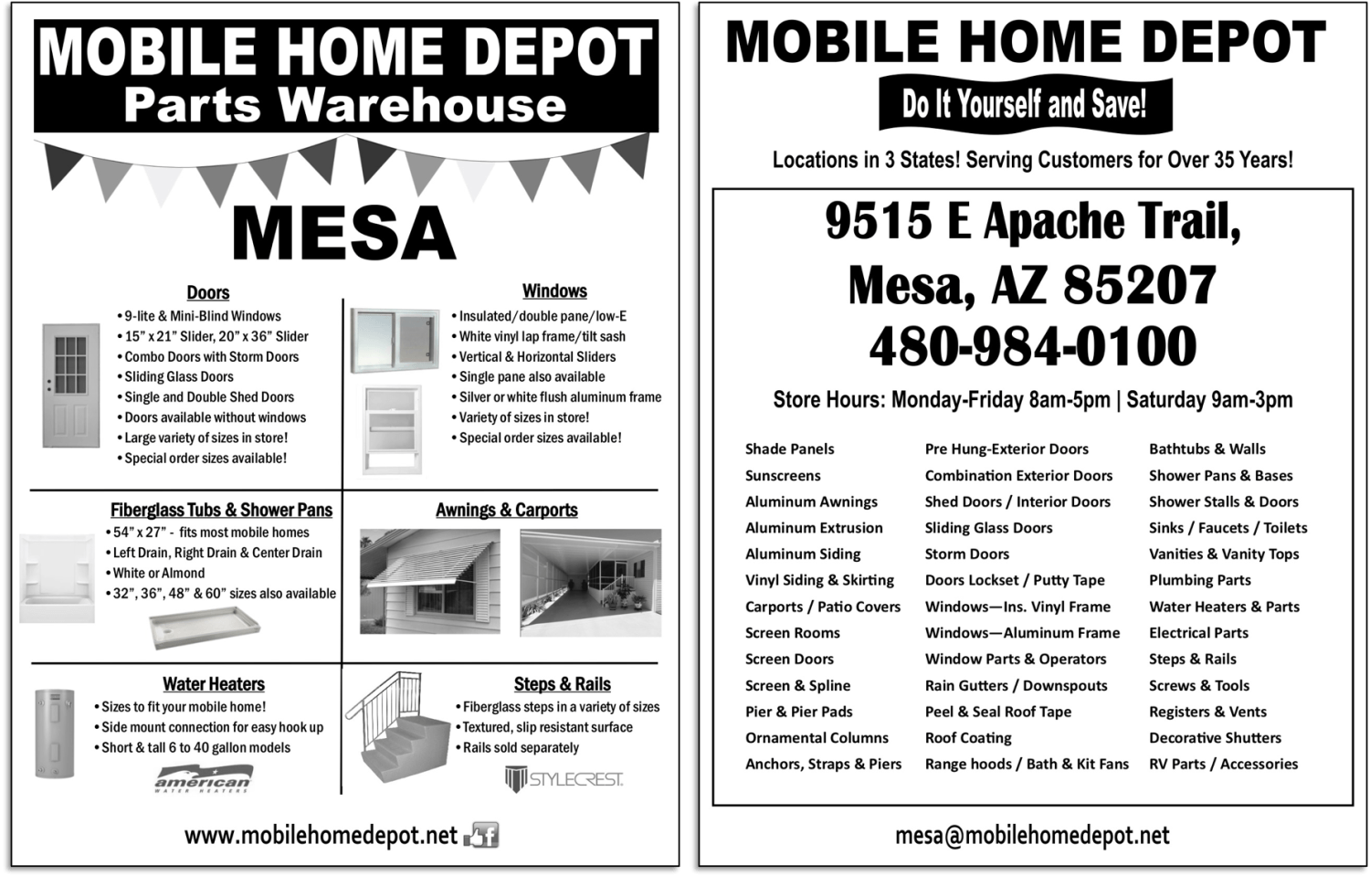 Mobile Home Depot ARIZONA/NEVADA Wilson Printing USA