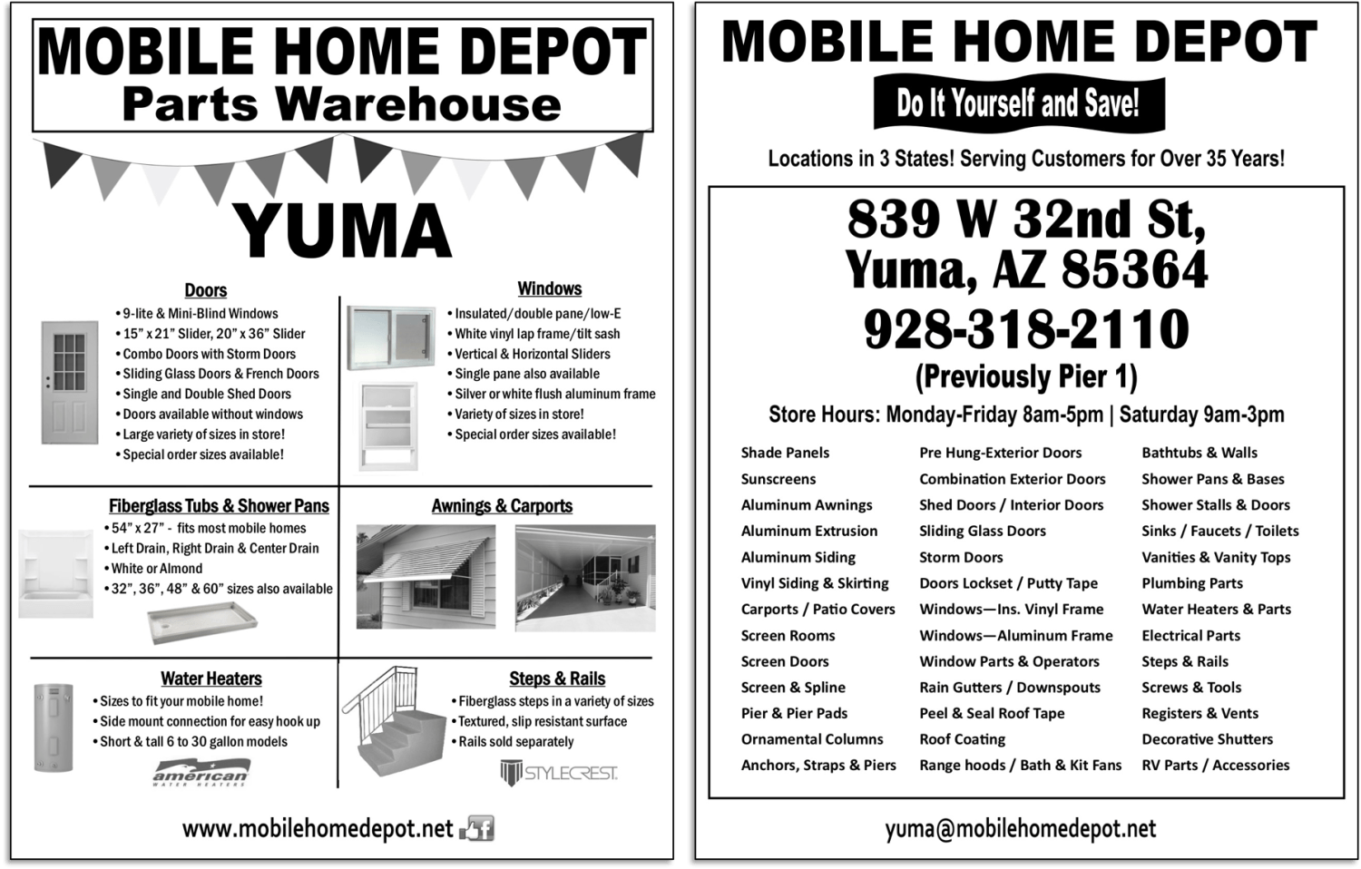 Mobile Home Depot ARIZONA/NEVADA Wilson Printing USA